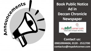 Deccan Chronicle Public Notice Ads