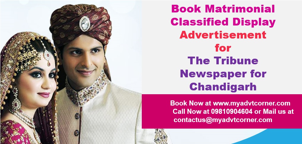 Tribune Matrimonial Ads for Chandigarh
