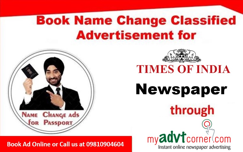 Times of India Name Change Ads