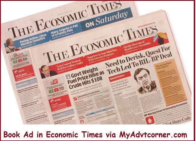 Ads in The Economic Times